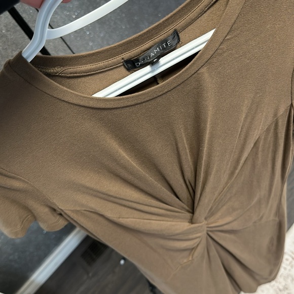 Dynamite - Soft Knotted T-shirt Dress - Picture 9 of 9